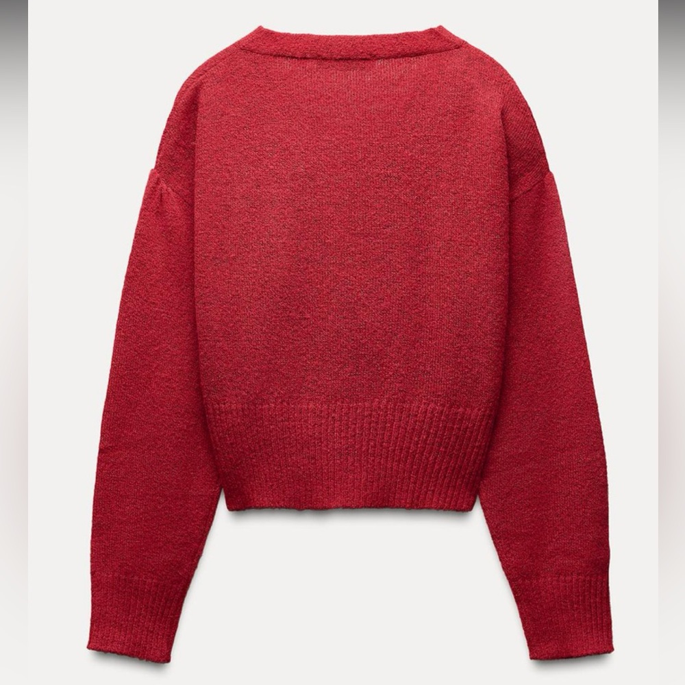 ZARA FLORAL KNIT CARDIGAN - Picture 5 of 7